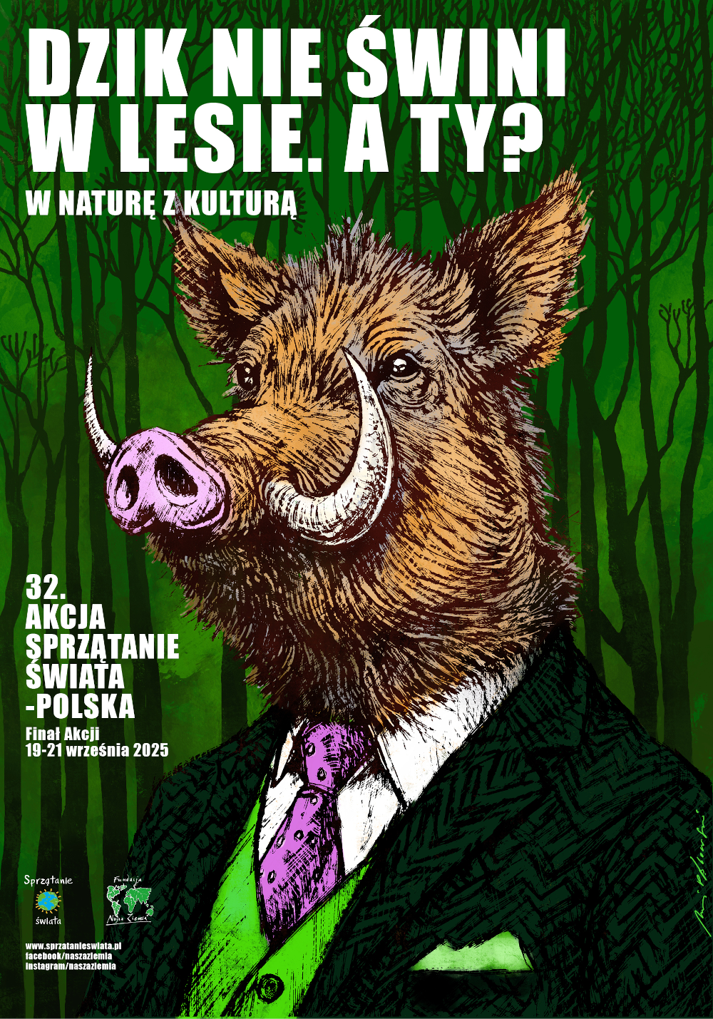 Plakat akcji sprzątanie świata 2025